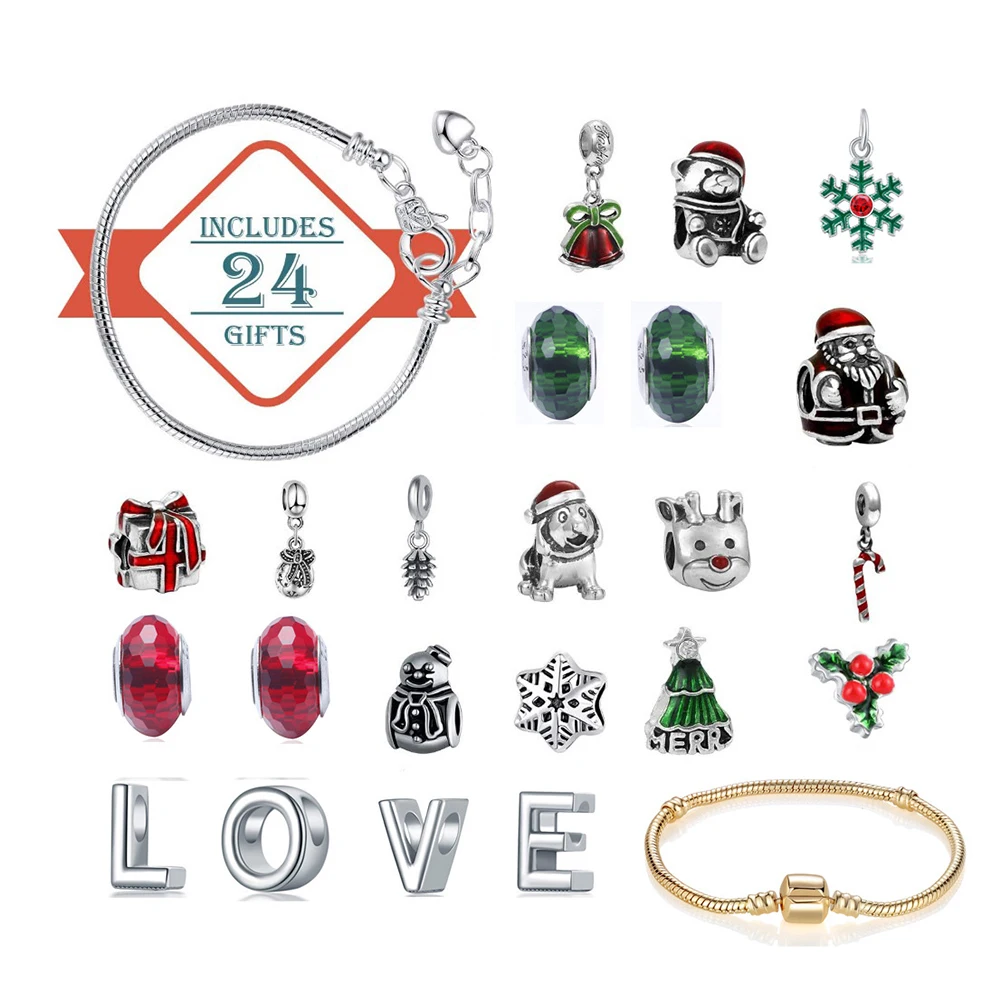 Christmas Calendar Charm Bracelet Set DIY Jewelry Advent Calendar 24 Days Countdown For Christmas Kids Gift Santa Claus Elk Box
Christmas Calendar Charm Bracelet Set DIY Jewelry Advent Calendar 24 Days Countdown For Christmas Kids Gift Santa Claus Elk Box