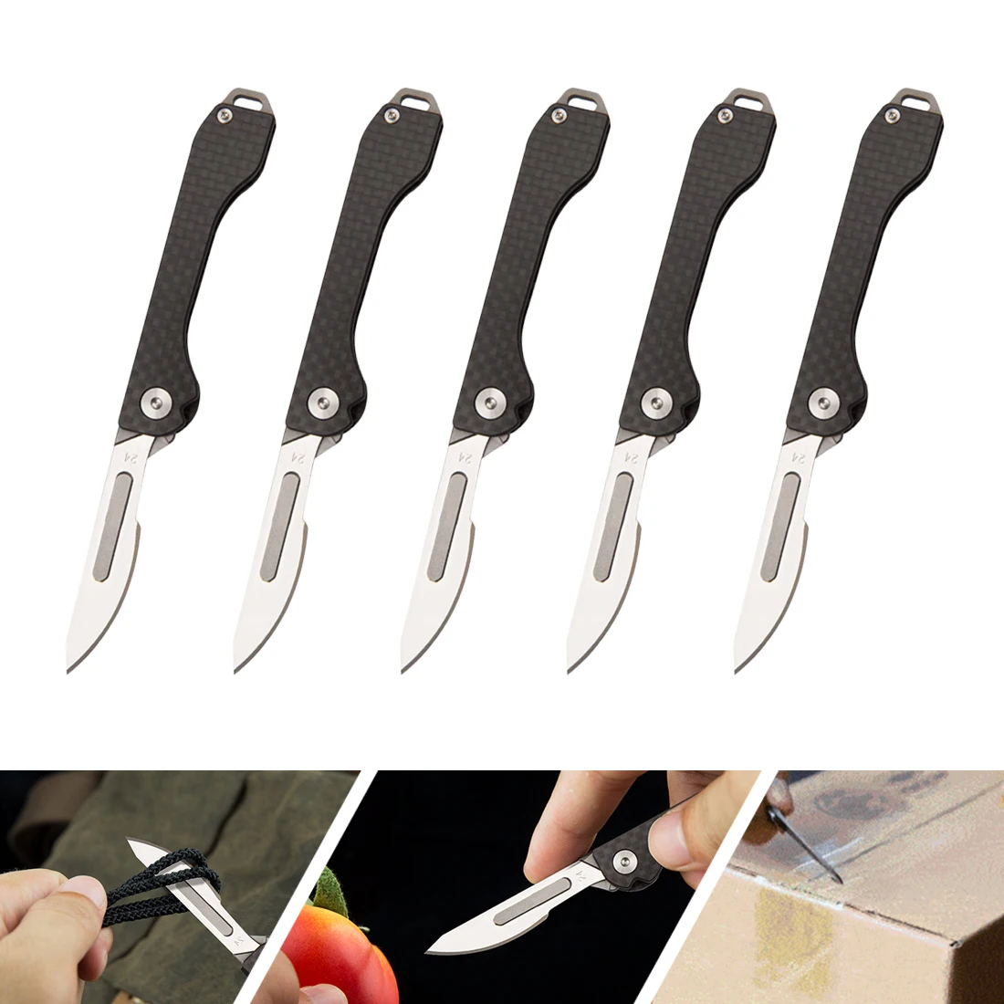 Carbon Fiber Folding Knife EDC Portable Pocket Knifes Emergency Key Medical Folding Knives Surgical Self-defense Survival
Carbon Fiber Folding Knife EDC Portable Pocket Knifes Emergency Key Medical Folding Knives Surgical Self-defense Survival