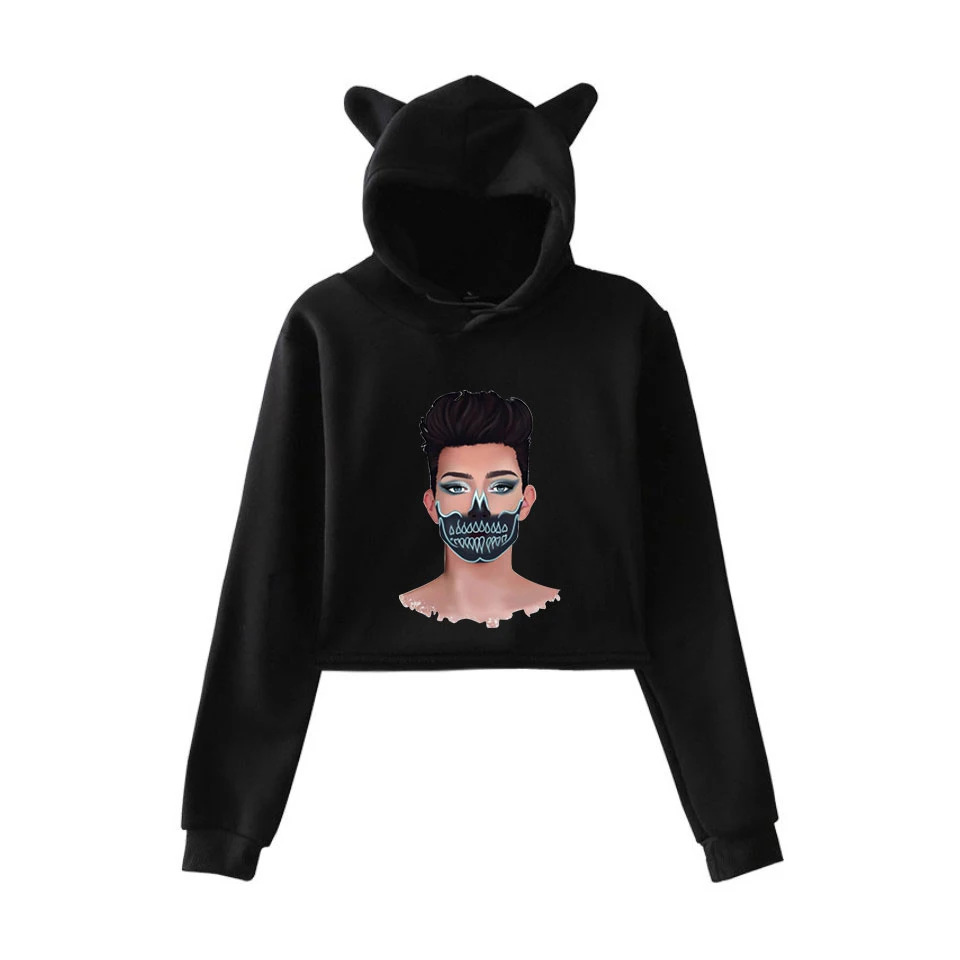 James Charles Internet celebrities Women Hooded Print Cat Ear Hoodies Sweatshirt Kawaii Streewear Fashion Short Hoodie
James Charles Internet celebrities Women Hooded Print Cat Ear Hoodies Sweatshirt Kawaii Streewear Fashion Short Hoodie