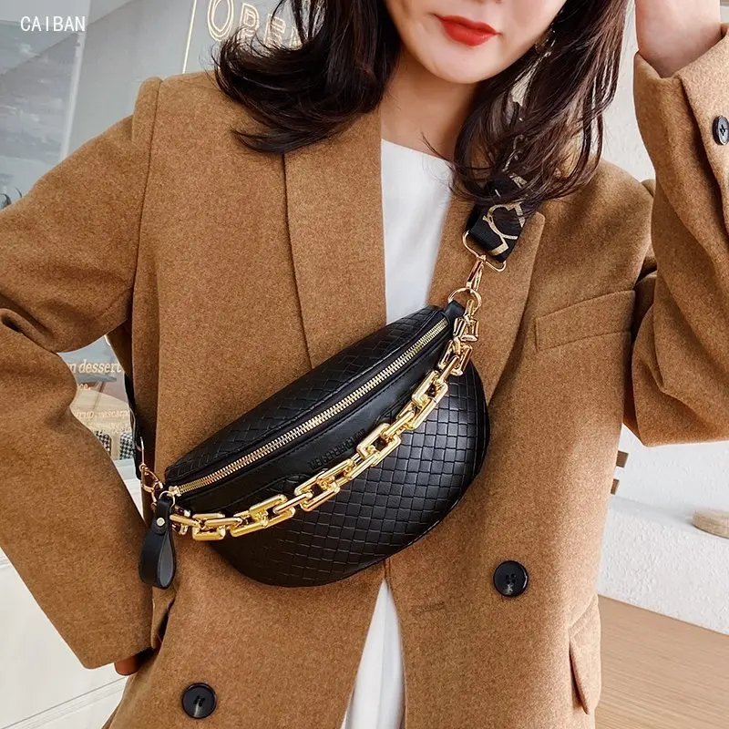 Women Satchel Pu Leather Chest Bags For Women 2021 New Woven Design Waist Bag Lady Casual Crossbody Bag Fanny Pack Thick Chain
Women Satchel Pu Leather Chest Bags For Women 2021 New Woven Design Waist Bag Lady Casual Crossbody Bag Fanny Pack Thick Chain