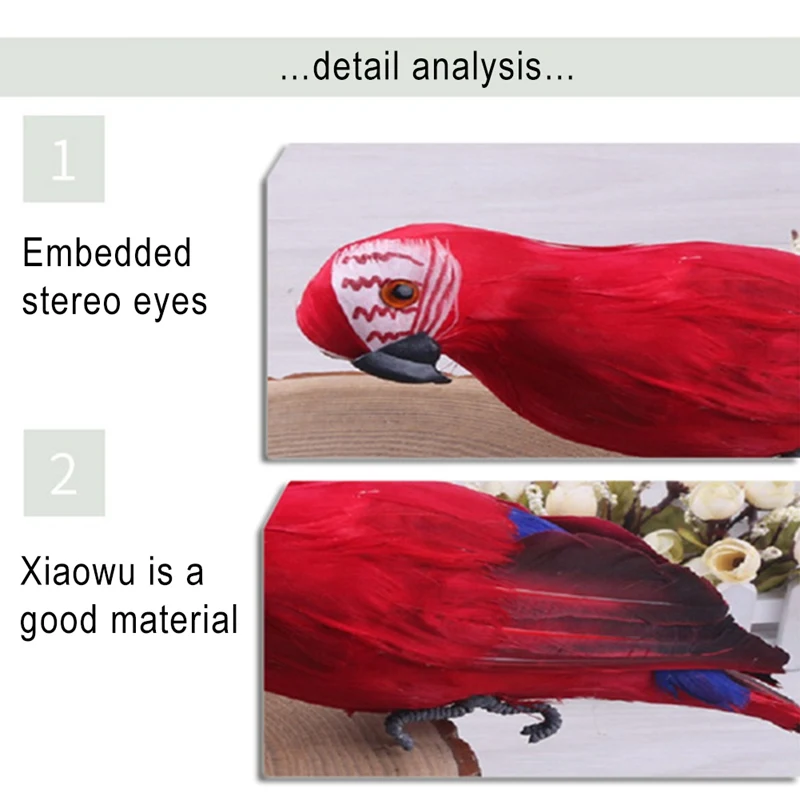 35CM Simulation Parrot Creative Handmade Foam Feather Macaw Lawn Figurine Ornament Artificial Bird Garden Prop Decoration
35CM Simulation Parrot Creative Handmade Foam Feather Macaw Lawn Figurine Ornament Artificial Bird Garden Prop Decoration