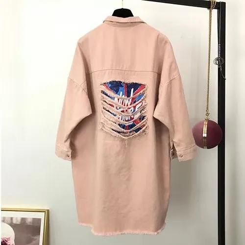 2021 New Spring Korean Style Women Long Casual Turn-down Collar Long Sleeve Coat Ripped Single Breasted Cotton Long Coat W132
2021 New Spring Korean Style Women Long Casual Turn-down Collar Long Sleeve Coat Ripped Single Breasted Cotton Long Coat W132