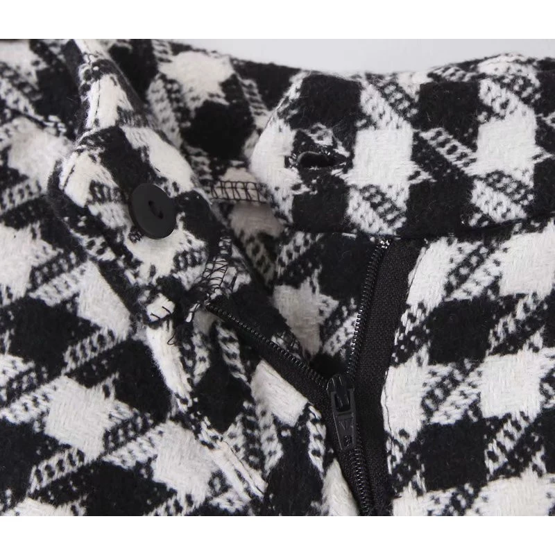 Vintage Stylish Office Lady Houndstooth Straight Pants Women 2020 Fashion High Waist Zipper Pocket Plaid Elegant Pants Womens
Vintage Stylish Office Lady Houndstooth Straight Pants Women 2020 Fashion High Waist Zipper Pocket Plaid Elegant Pants Womens