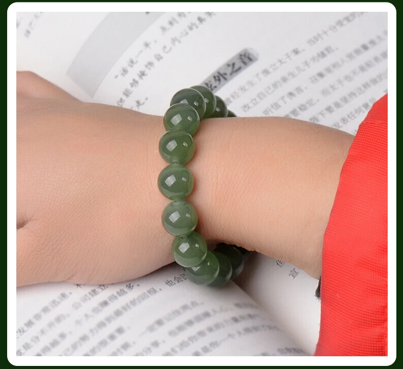 Natural Jade Bracelet Beads Jadite Bracelets Jade Jewelry Round Bangle for Men Women Charm Bracelet
Natural Jade Bracelet Beads Jadite Bracelets Jade Jewelry Round Bangle for Men Women Charm Bracelet