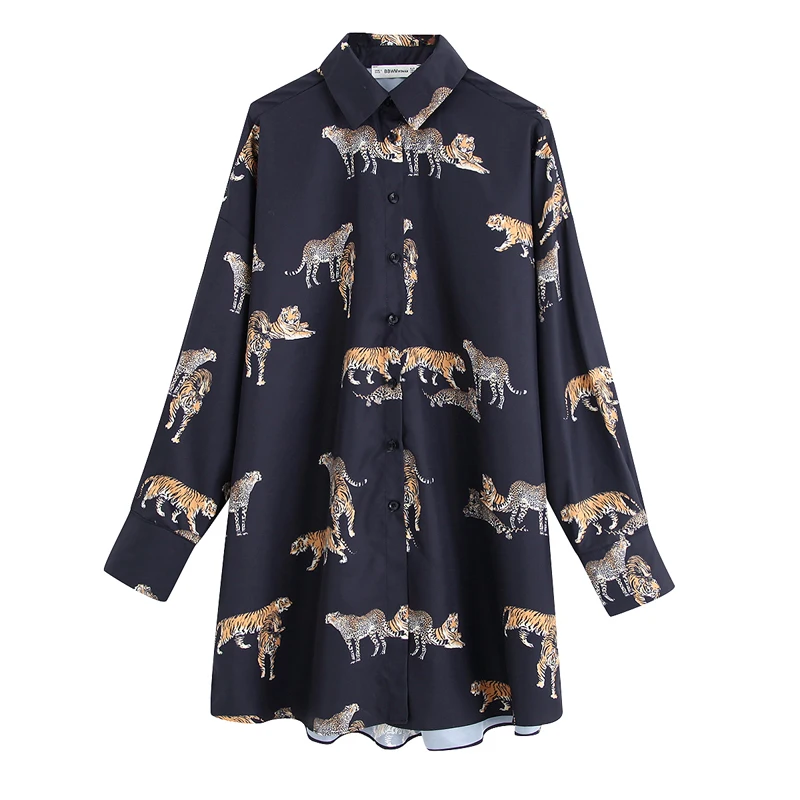 Vintage Animal Printed Blouses Women Fashion Turn Down Collar Tops Elegant Ladies Leopard Buttons Long Sleeve Shirts
Vintage Animal Printed Blouses Women Fashion Turn Down Collar Tops Elegant Ladies Leopard Buttons Long Sleeve Shirts