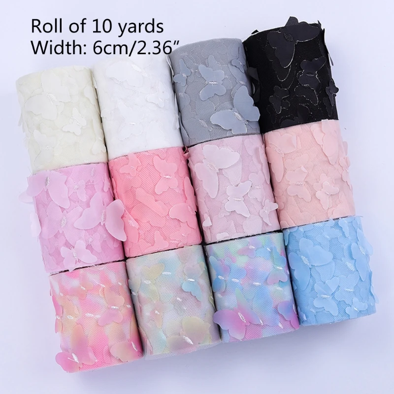 6cm Stamping Small 3 D Butterfly Tulle Mesh Roll DIY Tulle Craft Birthday Party Supplies Wedding Decoration 10 yards
6cm Stamping Small 3 D Butterfly Tulle Mesh Roll DIY Tulle Craft Birthday Party Supplies Wedding Decoration 10 yards