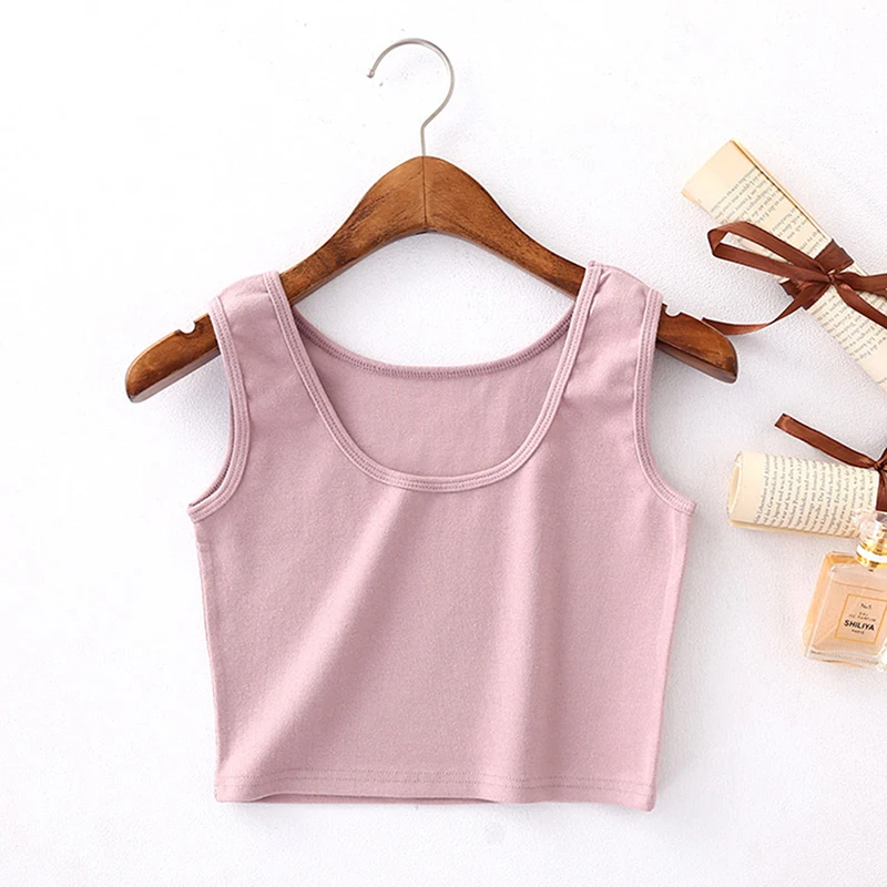 Women Short Crop Tops 2021 New Fashion Sleeveless U Crop Tops Solid Colors Fitness Tank Tops Female Casual Vest Tube Tops
Women Short Crop Tops 2021 New Fashion Sleeveless U Crop Tops Solid Colors Fitness Tank Tops Female Casual Vest Tube Tops