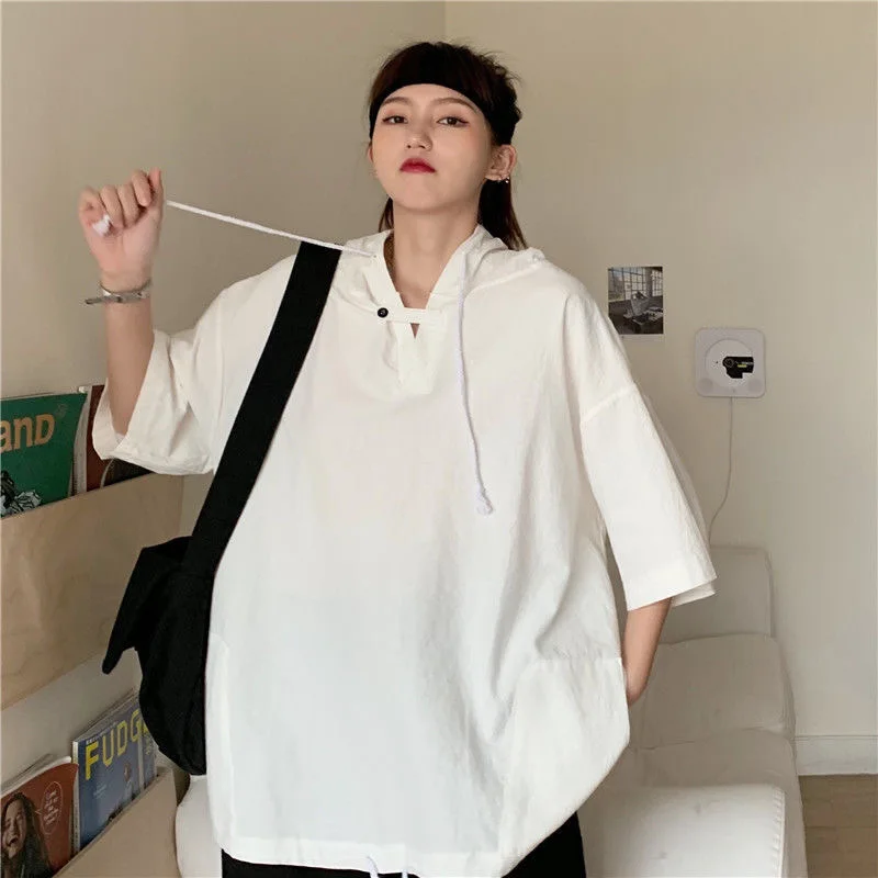 2021 Summer 100% Cotton Hoodie T Shirt Woman Short Sleeve Shirts Woman T-shirt O Neck Korean Style Plus Size Loose Women Shirt
2021 Summer 100% Cotton Hoodie T Shirt Woman Short Sleeve Shirts Woman T-shirt O Neck Korean Style Plus Size Loose Women Shirt