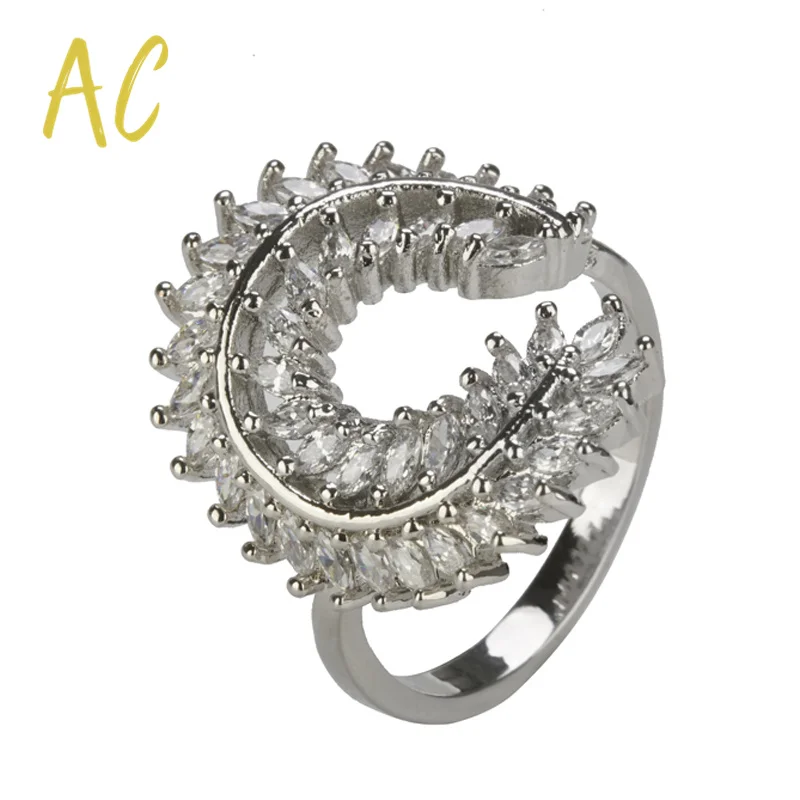 Gold Plated Hyperbolic Engagement Rings for Women Zircon Inlay Gorgeous Leaf Statement Ring Gift Wedding Bands Jewelry 2022
Gold Plated Hyperbolic Engagement Rings for Women Zircon Inlay Gorgeous Leaf Statement Ring Gift Wedding Bands Jewelry 2022