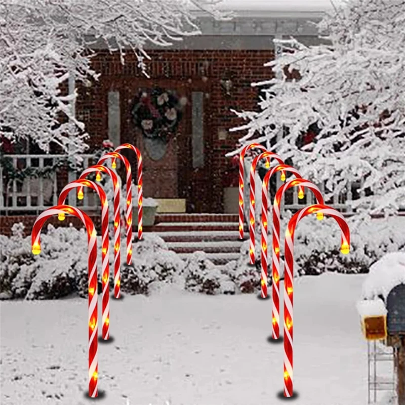 Christmas Lawn Lamp Outdoor Lawn Christmas Tree Crutch Lamp Xmas Decor 8Pcs/Set DIY Christmas LED Candy Star Crutch Lamp
Christmas Lawn Lamp Outdoor Lawn Christmas Tree Crutch Lamp Xmas Decor 8Pcs/Set DIY Christmas LED Candy Star Crutch Lamp