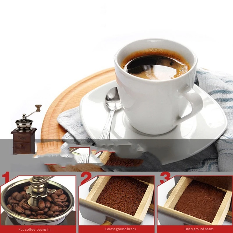 Coffee Bean Grinder Wooden Manual Coffee Grinder Hand Stainless Steel Retro Coffee Spice Mini Burr Mill with Ceramic
Coffee Bean Grinder Wooden Manual Coffee Grinder Hand Stainless Steel Retro Coffee Spice Mini Burr Mill with Ceramic