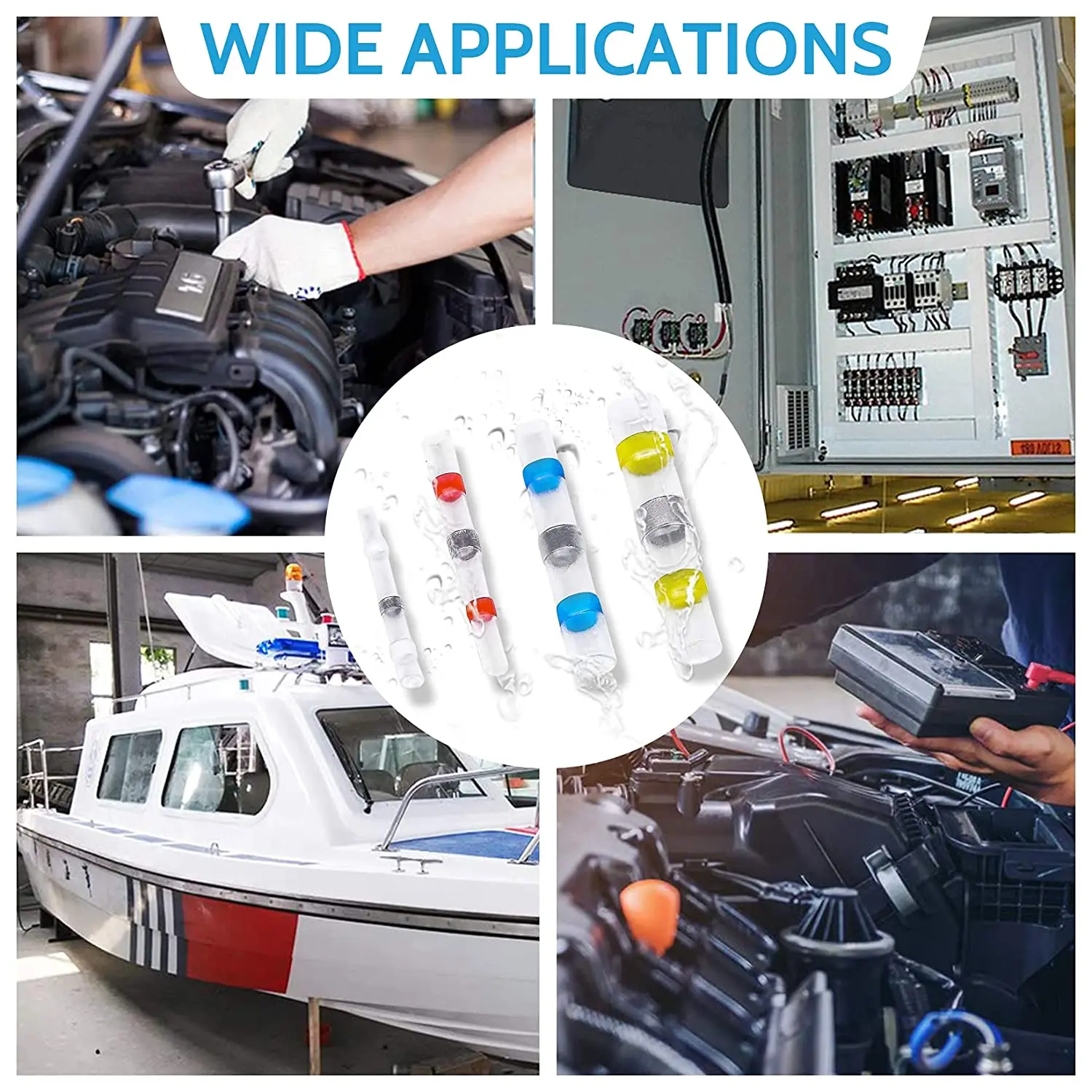 50-420Pcs Solder Seal Wire Connectors, Heat Shrink Butt Connectors, Waterproof and Insulated Electrical Butt Terminals, Marine
50-420Pcs Solder Seal Wire Connectors, Heat Shrink Butt Connectors, Waterproof and Insulated Electrical Butt Terminals, Marine