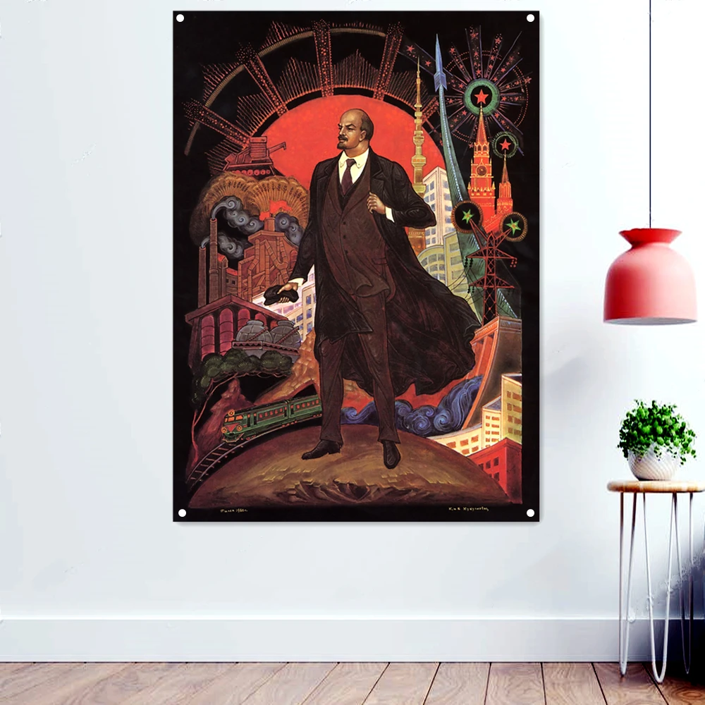The Great Soviet Union CCCP USSR President Lenin Poster Wall Art Mural Communist Leader Propaganda Banner Flag Canvas Painting
The Great Soviet Union CCCP USSR President Lenin Poster Wall Art Mural Communist Leader Propaganda Banner Flag Canvas Painting