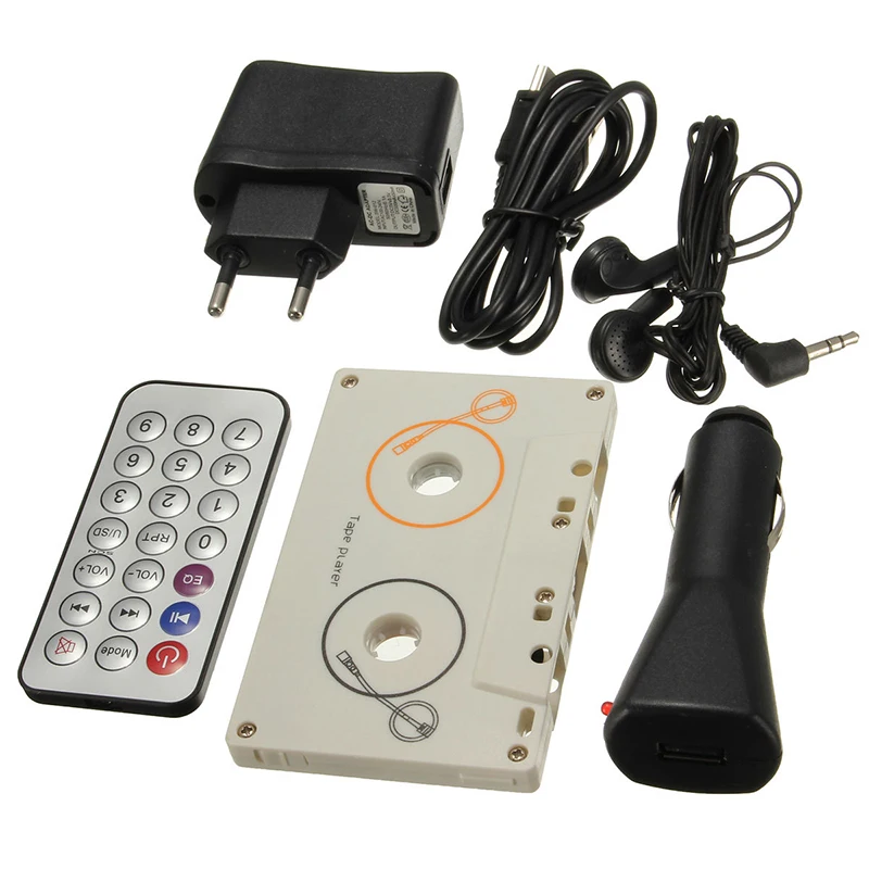 Портативная винтажная Автомобильная кассета SD MMC MP3 ленточный плеер адаптер