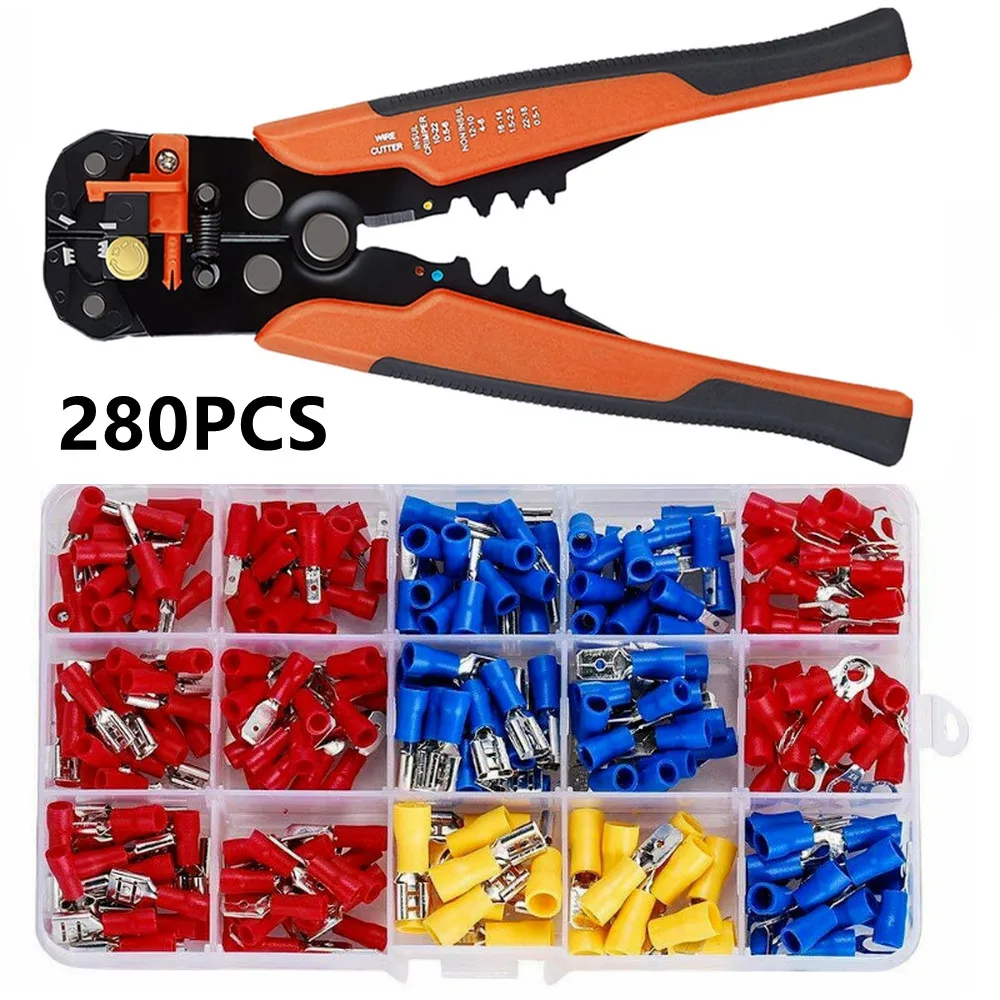 280PCS Electrical Wire Connectors, Insulated Wire Crimp Terminals, Mixed Butt Ring Fork Spade Bullet Quick Disconnect Assortment
280PCS Electrical Wire Connectors, Insulated Wire Crimp Terminals, Mixed Butt Ring Fork Spade Bullet Quick Disconnect Assortment