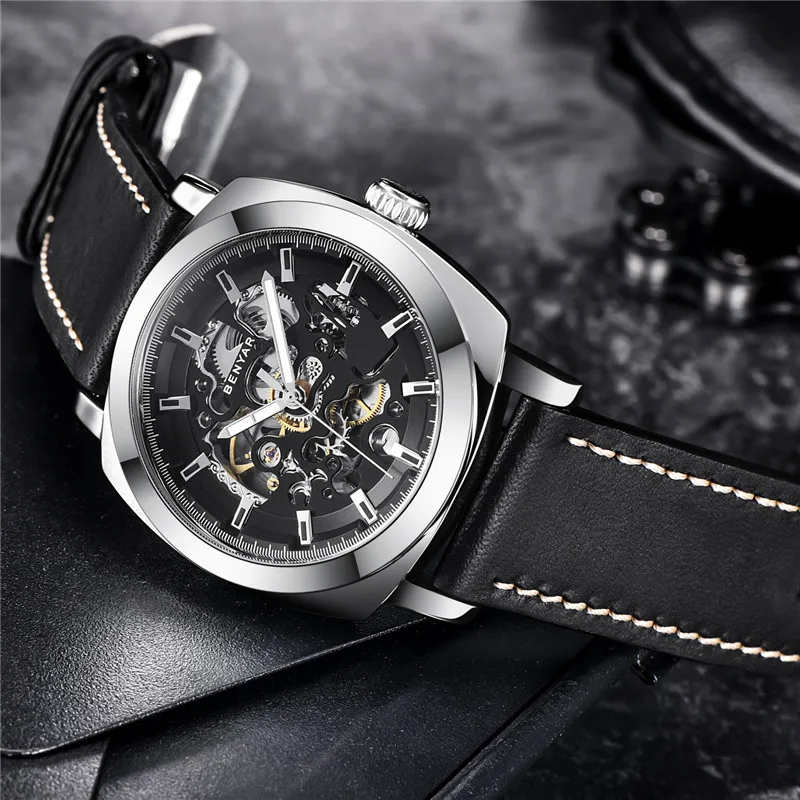 2021 Benyar дизайнерские кожаные часы для мужчин водо-и водостойкие роскошные ручные