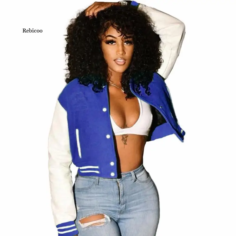Patchwork Baseball Jacket Button Up Long Sleeve Fall Outfits for Women Vintage Clothes Casual Streetwear Jackets Coats
Patchwork Baseball Jacket Button Up Long Sleeve Fall Outfits for Women Vintage Clothes Casual Streetwear Jackets Coats