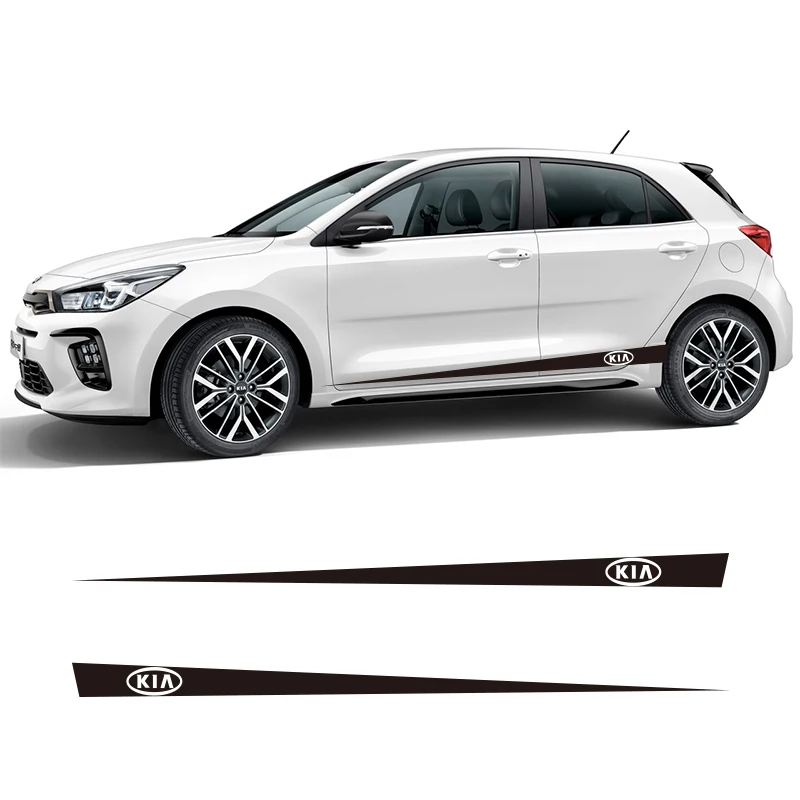 Наклейки виниловые с боковыми полосками для Kia Ceed Forte Soul Stonic Sportage Cerato Rio Sedan Niro 2