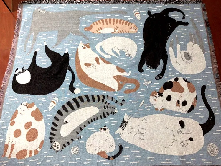 Japanese Cartoon Cat Pattern Line Blanket Sofa Towel Jacquard Sofa Covers Homestay Deco Piano Dustproof Slipcover Throws Couch
Japanese Cartoon Cat Pattern Line Blanket Sofa Towel Jacquard Sofa Covers Homestay Deco Piano Dustproof Slipcover Throws Couch