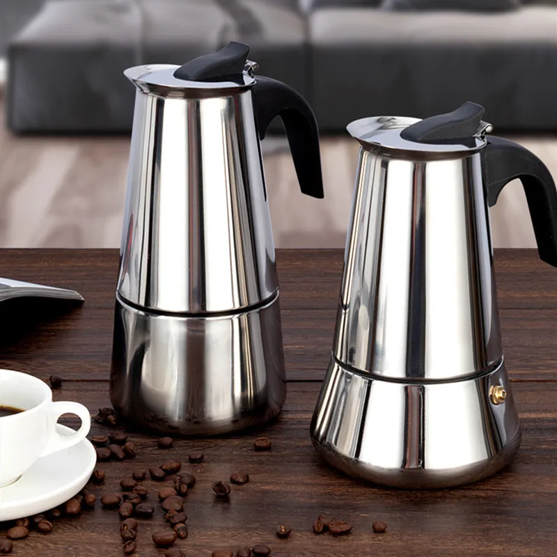 Stainless Steel Italian Moka Pot Coffee Pot European Concentrated French Coffee Pot Drink Tool Cafetiere Latte Stovetop
Stainless Steel Italian Moka Pot Coffee Pot European Concentrated French Coffee Pot Drink Tool Cafetiere Latte Stovetop