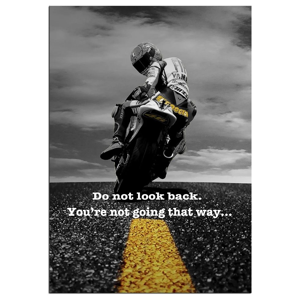 Valentino Rossies Poster Moto Do Not Look Back Canvas Painting Prints Wall Art Decorative HD Picture for Living Room Home Decor
Valentino Rossies Poster Moto Do Not Look Back Canvas Painting Prints Wall Art Decorative HD Picture for Living Room Home Decor