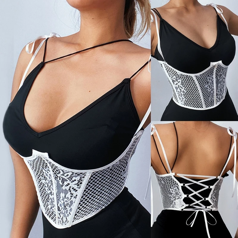 Fashion Sexy Corset Top Summer Body Shapping Slim Bustier Hollow Lace Up Bustier Suspenders for Womens wholesales
Fashion Sexy Corset Top Summer Body Shapping Slim Bustier Hollow Lace Up Bustier Suspenders for Womens wholesales