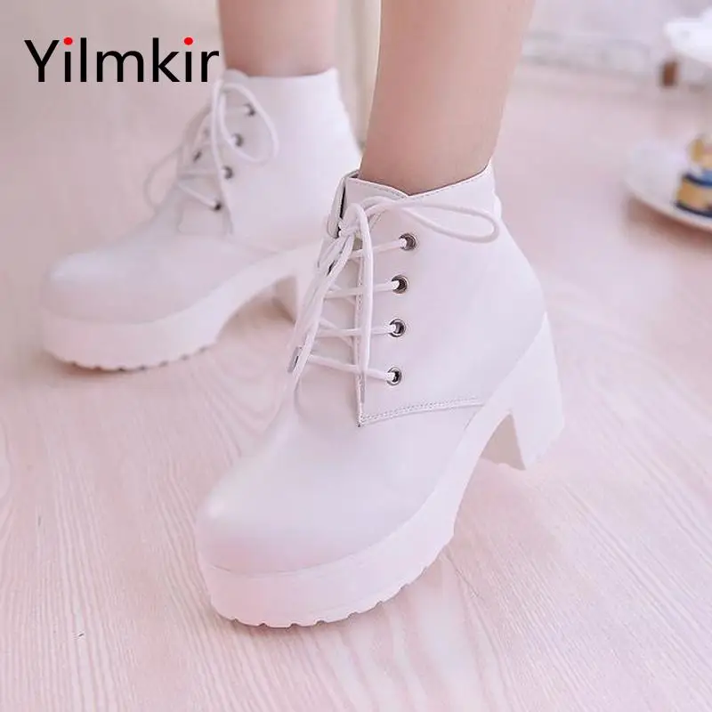 Women's Lace Up Thick Soled High Heeled Boots Are Fashionable and Popular All Match Ladies Leisure Travel Non Slip Walking Shoes
Women's Lace Up Thick Soled High Heeled Boots Are Fashionable and Popular All Match Ladies Leisure Travel Non Slip Walking Shoes