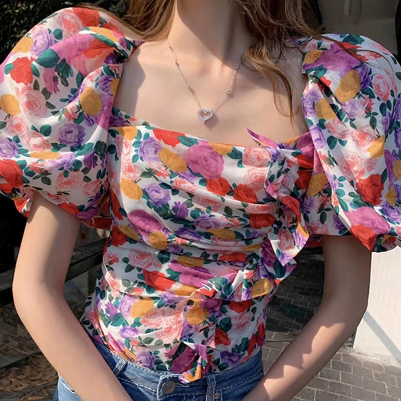 TWOTWINSTYLE Elegant Print Asymmteircal Women Shirt Square Collar Lantern Sleeve Patchwork Ruffles Hit Color Blouse Female Tide
TWOTWINSTYLE Elegant Print Asymmteircal Women Shirt Square Collar Lantern Sleeve Patchwork Ruffles Hit Color Blouse Female Tide