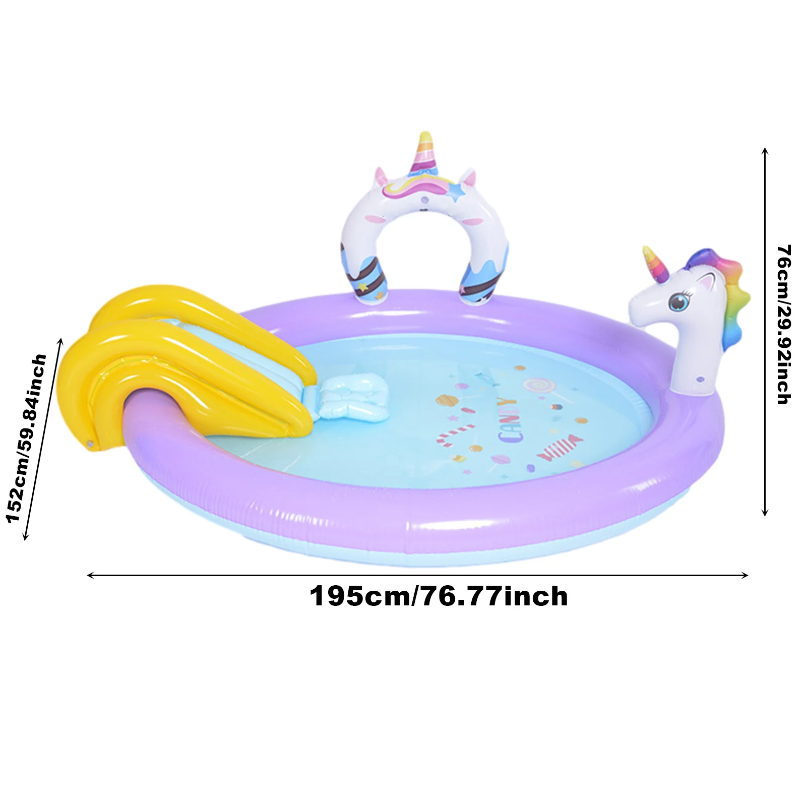 Children's summer swimming pool, large unicorn sprinkler toy, game center, PVC inflatable swimming pool #2350g
Children's summer swimming pool, large unicorn sprinkler toy, game center, PVC inflatable swimming pool #2350g