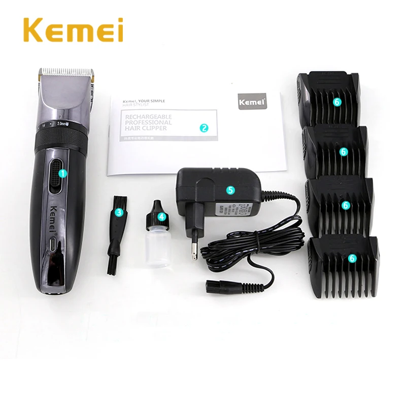kemei Men professional electric cordless hair clipper hair trimmer hair finishing machine Barber Spin fine adjustment Razors2171