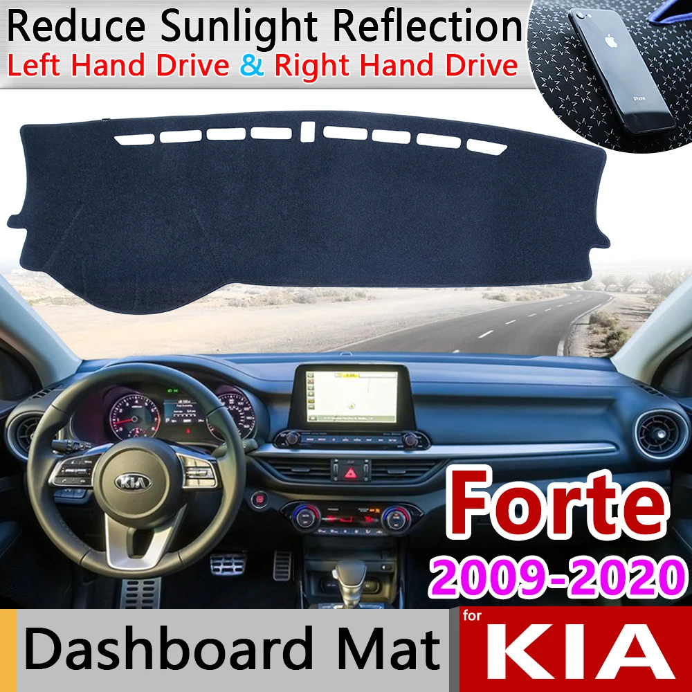 Для KIA Forte 2009 ~ 2020 TD YD BD Противоскользящий коврик для приборной панели защиты от