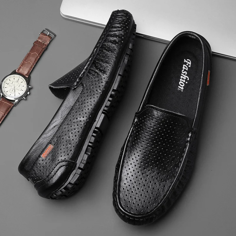 Summer Men Casual Slip On Shoes Handmade Driving Shoes For Mens Rubber Flats Man Shoes Leather Hollow Lazy Shoes For Men
Summer Men Casual Slip On Shoes Handmade Driving Shoes For Mens Rubber Flats Man Shoes Leather Hollow Lazy Shoes For Men
