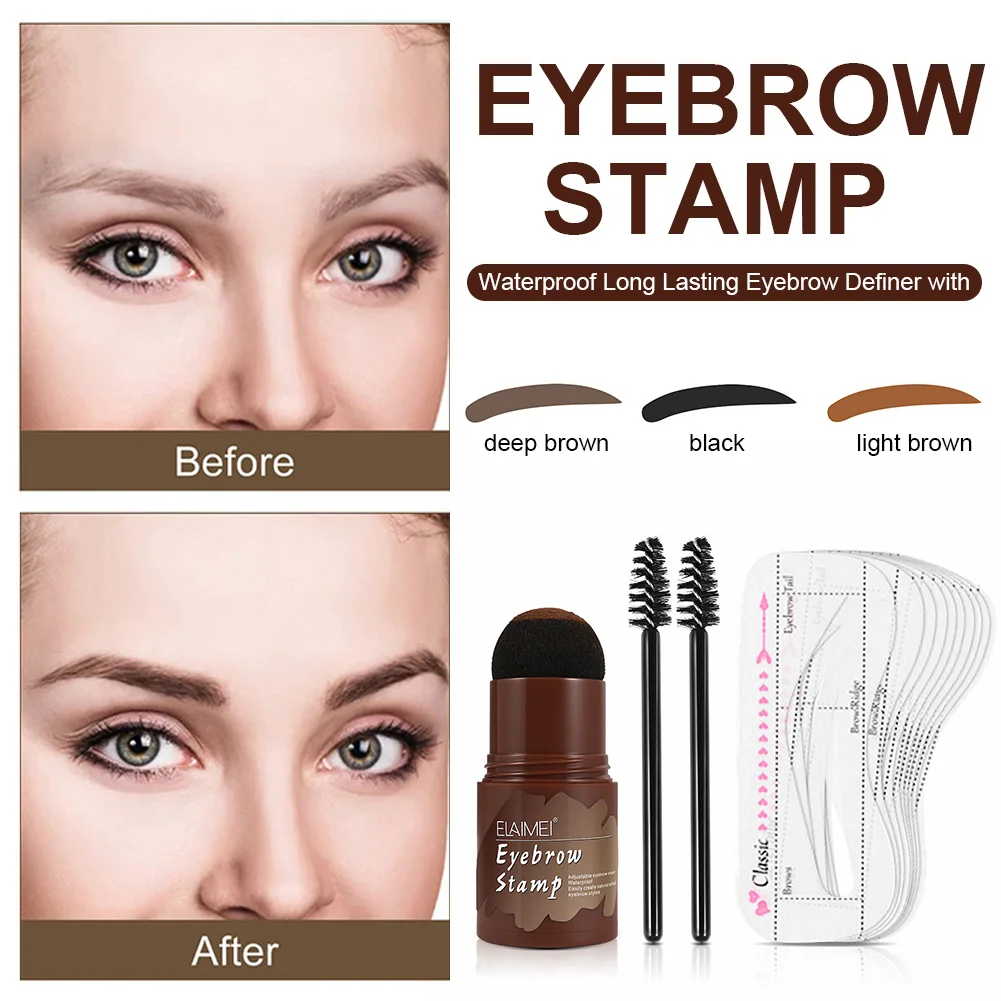 Eyebrow Stamp Shaping Kit Waterproof Long Lasting Definer with Brush Brow Stencils Hairline Shadow Powder Stick Fast delivery
Eyebrow Stamp Shaping Kit Waterproof Long Lasting Definer with Brush Brow Stencils Hairline Shadow Powder Stick Fast delivery