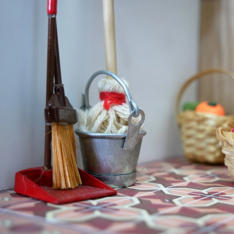 1/12 Mini Bucket Mop Model Doll Life Scene Dollhouse Miniature Accessories Garden Kitchen Home Decoration Doll House Toy
1/12 Mini Bucket Mop Model Doll Life Scene Dollhouse Miniature Accessories Garden Kitchen Home Decoration Doll House Toy