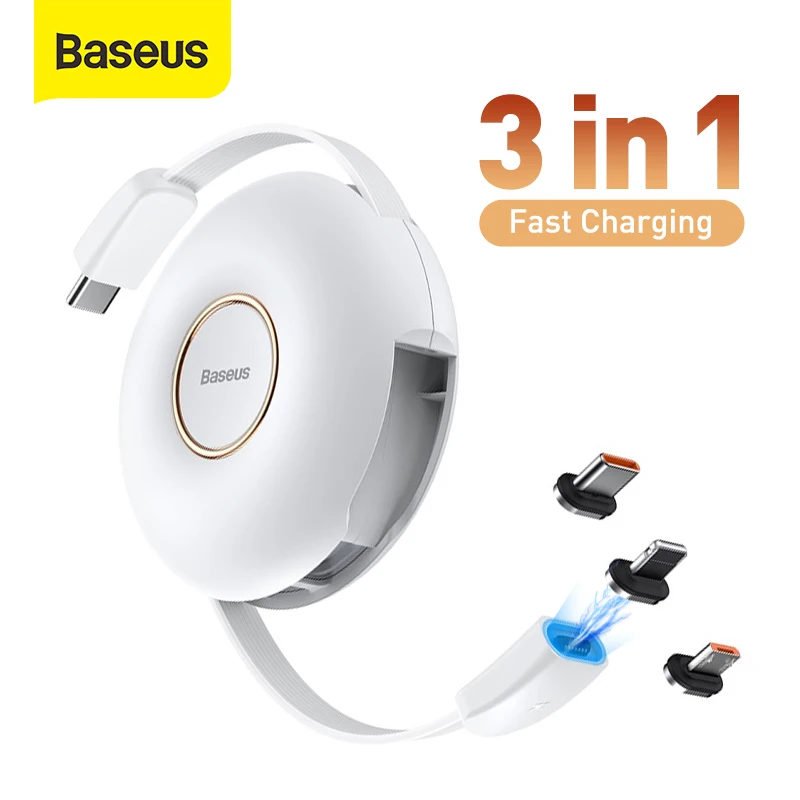 Baseus Magnetic 3 in 1 USB C Cable for iPhone 12 Charger USB Type C Fast Charging for Macbook Samsung Xiaomi Retractable Cord 
Baseus Magnetic 3 in 1 USB C Cable for iPhone 12 Charger USB Type C Fast Charging for Macbook Samsung Xiaomi Retractable Cord