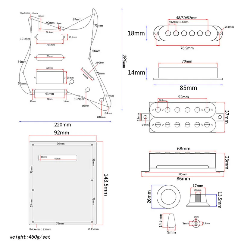 Electric Guitar Pickup Loaded Pickguard Portable Musical Instrument Accessories for Music Lovers &T8 
Electric Guitar Pickup Loaded Pickguard Portable Musical Instrument Accessories for Music Lovers &T8