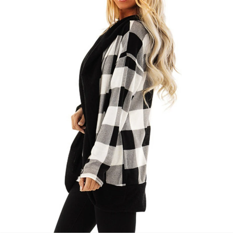 Women Plaid Cardigan Long Sleeve Coats Autumn Winter Female Cotton Casual Loose Outer Wear 2 Colors
Women Plaid Cardigan Long Sleeve Coats Autumn Winter Female Cotton Casual Loose Outer Wear 2 Colors