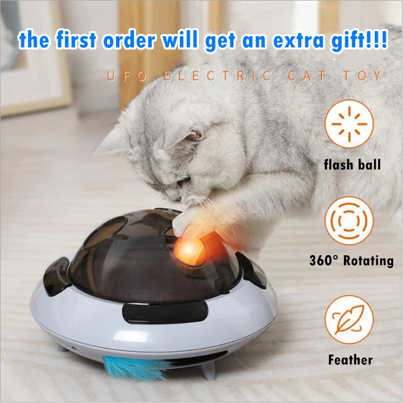 2021NEW High Grade 3 in 1 Cat Toy Rotating Feather Electronic Cat Toy Smart Automatic UFO Interactive Toy Tracks Flash Ball Toy
2021NEW High Grade 3 in 1 Cat Toy Rotating Feather Electronic Cat Toy Smart Automatic UFO Interactive Toy Tracks Flash Ball Toy