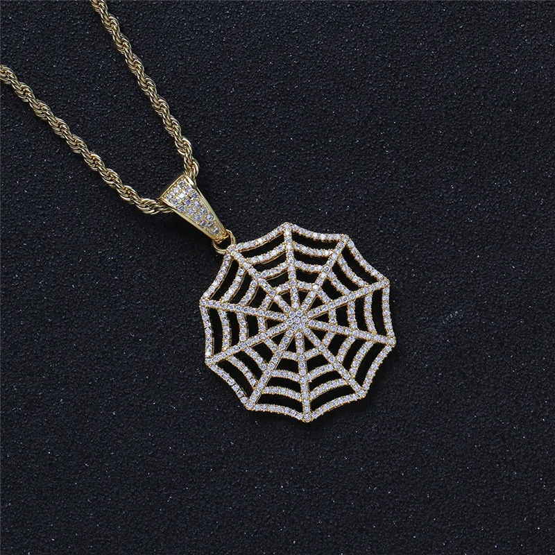 Fashion Bling Cubic Zircon Spiderweb Pendant Necklaces For Men Hip Hop Jewelry Iced Out Net Pendant Dropshipping
Fashion Bling Cubic Zircon Spiderweb Pendant Necklaces For Men Hip Hop Jewelry Iced Out Net Pendant Dropshipping