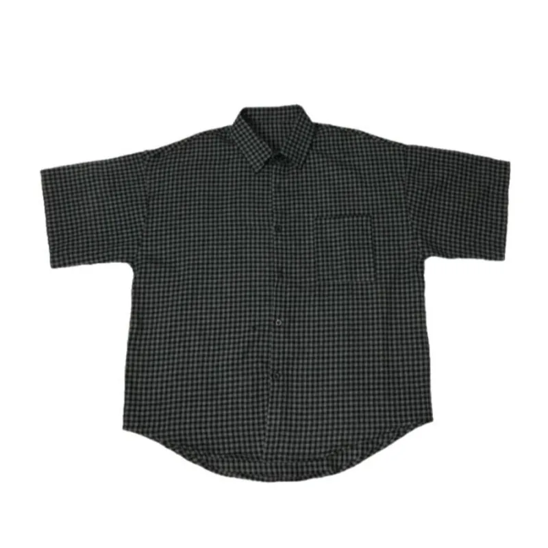 Summer Korean Plaid Shirt Men's Fashion Retro Casual Shirt Men Streetwear Wild Loose Black Short Sleeve Shirts Mens M-XL
Summer Korean Plaid Shirt Men's Fashion Retro Casual Shirt Men Streetwear Wild Loose Black Short Sleeve Shirts Mens M-XL