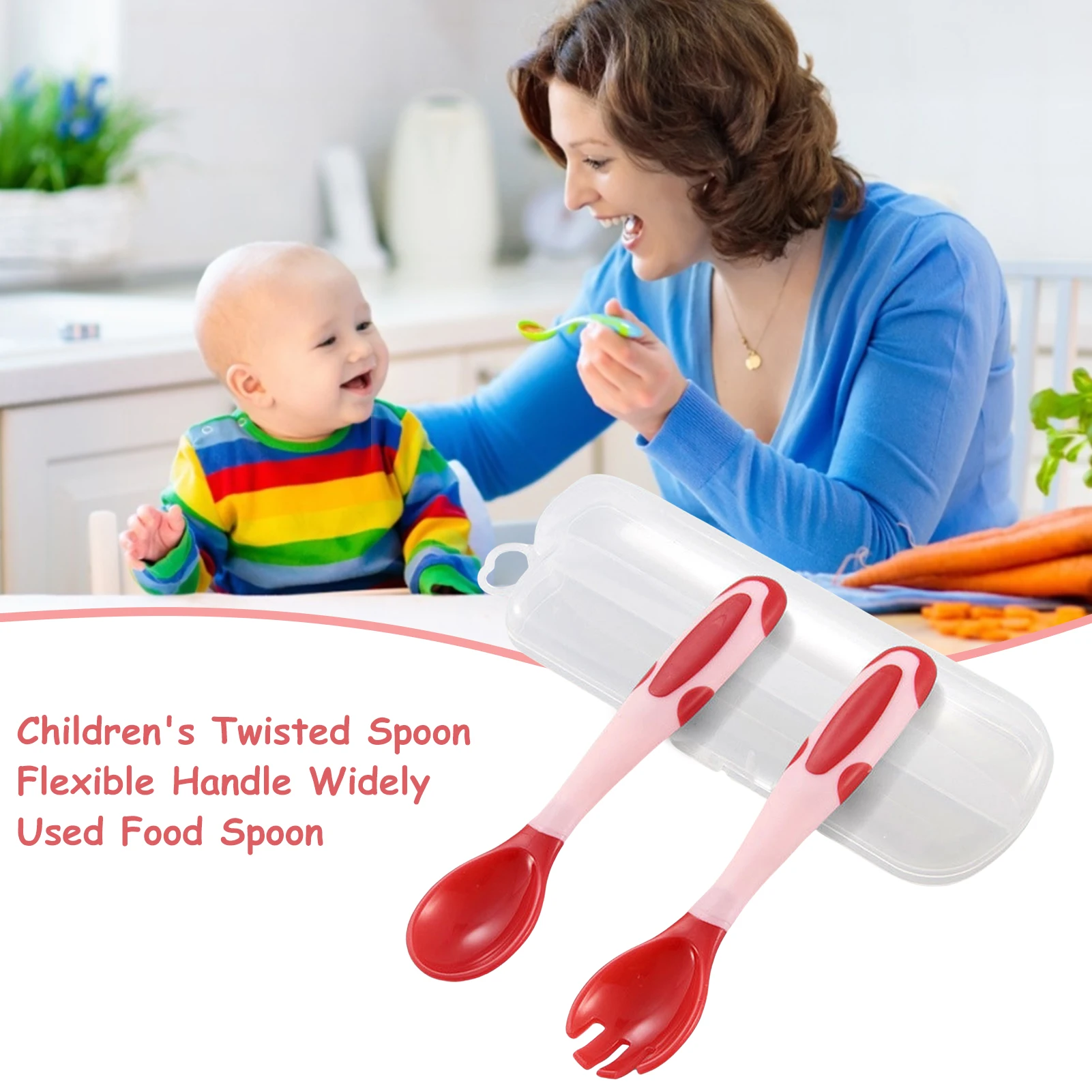 Ложка витая детская с закругленными краями, безопасная силиконовая вилка для младенцев, с крышкой для хранения, с температурным изменением
Ложка витая детская с закругленными краями, безопасная силиконовая вилка для младенцев, с крышкой для хранения, с температурным изменением