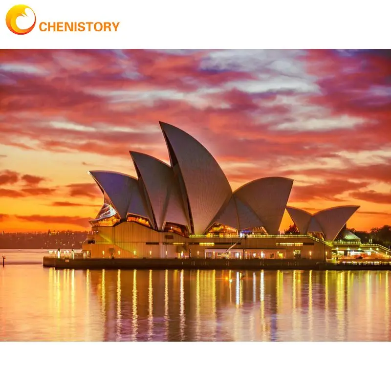 CHENISTORY Full Drill Diamond Painting Sydney Opera House Picture Of Rhinestone Diamond Embroidery Landscape Cross Stitch Home D
CHENISTORY Full Drill Diamond Painting Sydney Opera House Picture Of Rhinestone Diamond Embroidery Landscape Cross Stitch Home D