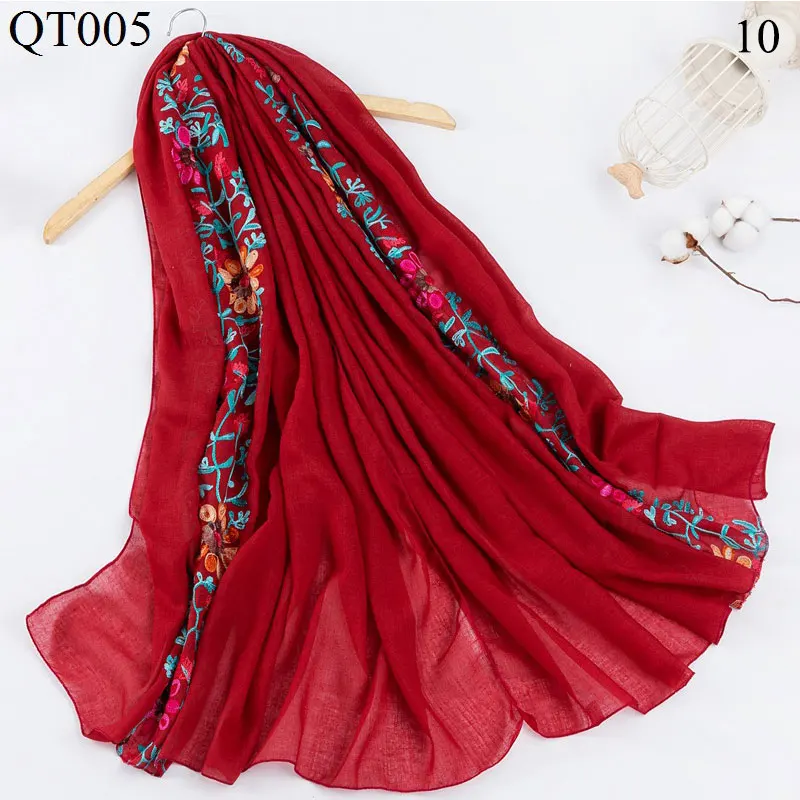 Vintage Embroidery Floral Ethnic Style Scarves Soft Bandana Muslim Hijab Scarf Women Scarf Cotton Linen Large Shawls Scarves Hot
Vintage Embroidery Floral Ethnic Style Scarves Soft Bandana Muslim Hijab Scarf Women Scarf Cotton Linen Large Shawls Scarves Hot
