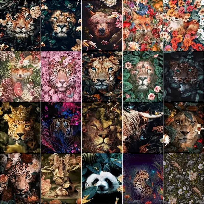 CHENISTORY Pictures By Numbers Flowers Animal Lion Tiger Kits Drawing Canvas HandpaintedDIY Oil Painting By Number Figure Home D
CHENISTORY Pictures By Numbers Flowers Animal Lion Tiger Kits Drawing Canvas HandpaintedDIY Oil Painting By Number Figure Home D