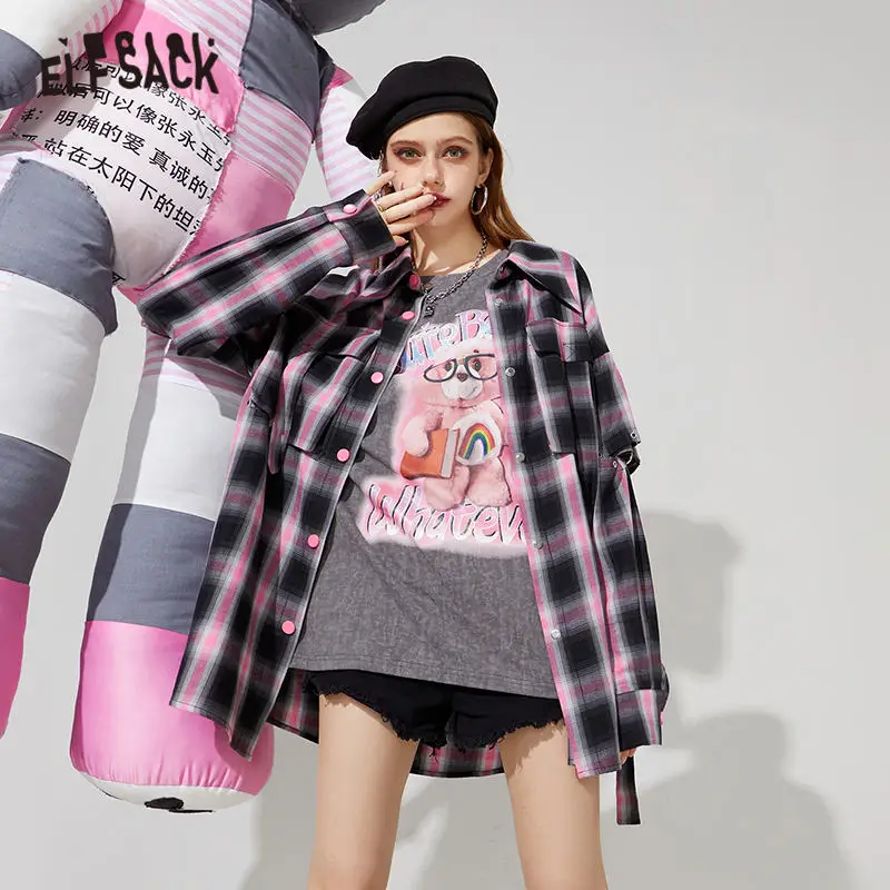 ELFSACK Bear Plaid Applique Single Breasted Casual Shirt Women,2021 Summer Vintage Full Sleeve,Ladies Basic Chic Top
ELFSACK Bear Plaid Applique Single Breasted Casual Shirt Women,2021 Summer Vintage Full Sleeve,Ladies Basic Chic Top