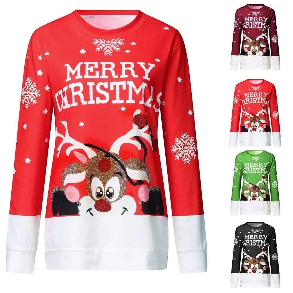 Ladies' New Hot Sale Christmas Tops Christmas Elk Snowflake Printed Tops Round Neck Long Sleeve Printed top 40*
Ladies' New Hot Sale Christmas Tops Christmas Elk Snowflake Printed Tops Round Neck Long Sleeve Printed top 40*