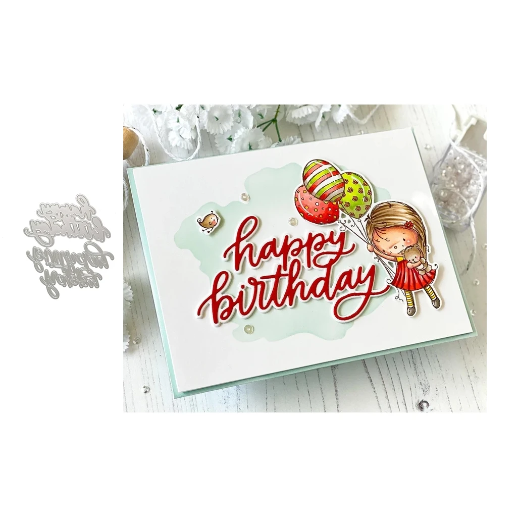 JC Happy Birthday Words Metal Cutting Dies for Scrapbooking Die Cut Card Make Stencil Craft Paper Mold Model Decoration Template
JC Happy Birthday Words Metal Cutting Dies for Scrapbooking Die Cut Card Make Stencil Craft Paper Mold Model Decoration Template