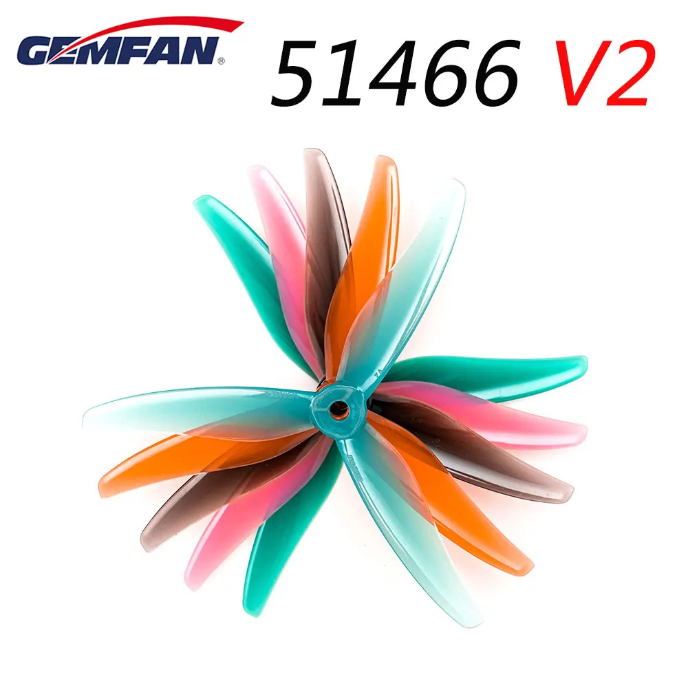 

12pcs/6 pairs Gemfan 51466 V2 5inch 3 blade/tri-blade Propeller Props CW CCW Brushless Motor FPV Propeller for FPV Racing Drone