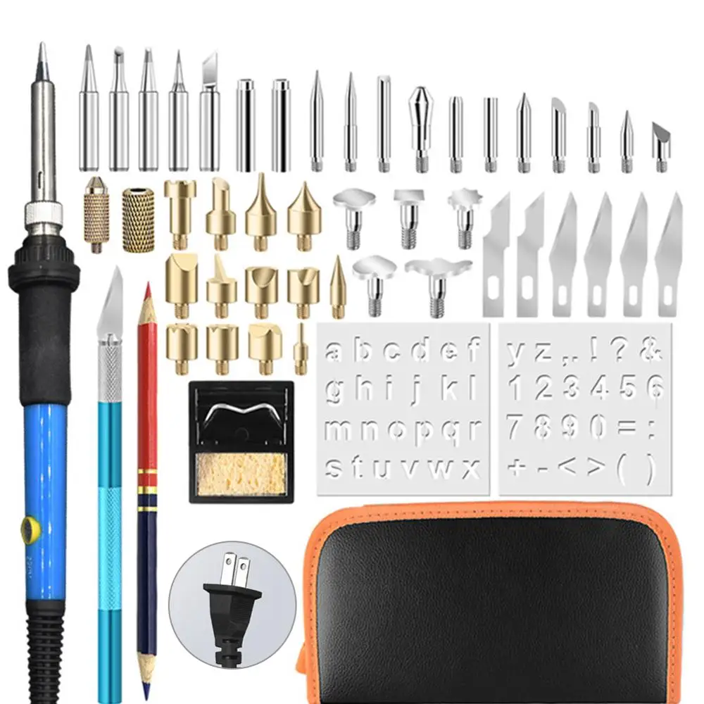 52PCS Wood Engraving Kit Pyrography Pencil Set With Temperature Control Carving Accessories Embossing Welding Tool US Plug
52PCS Wood Engraving Kit Pyrography Pencil Set With Temperature Control Carving Accessories Embossing Welding Tool US Plug