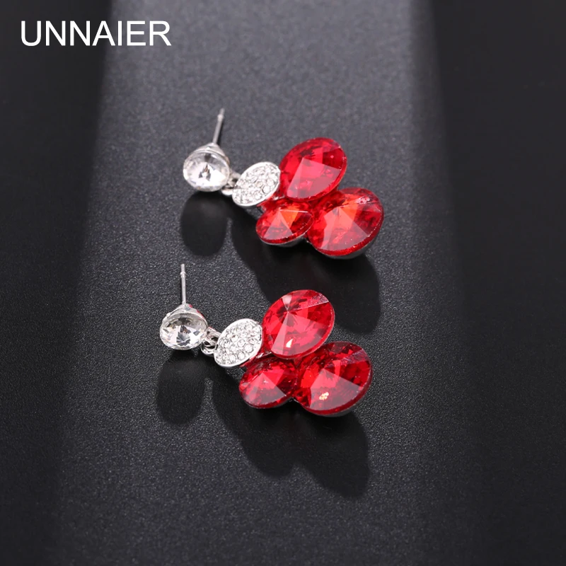 UNNAIER fashion popular red blue Semi-precious stones Earrings Female Rhinestone Ear jewelry
UNNAIER fashion popular red blue Semi-precious stones Earrings Female Rhinestone Ear jewelry